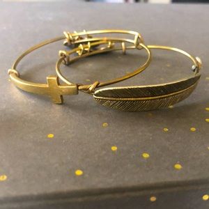 2 Alex and Ani Bracelets- Rafaelian Gold